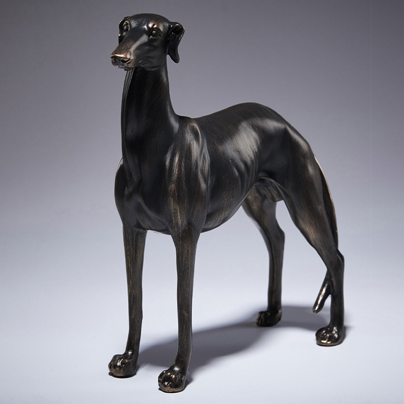 Art Craft Room - Greyhound Dog Statue,French Bulldog Figurine,Antique Copper