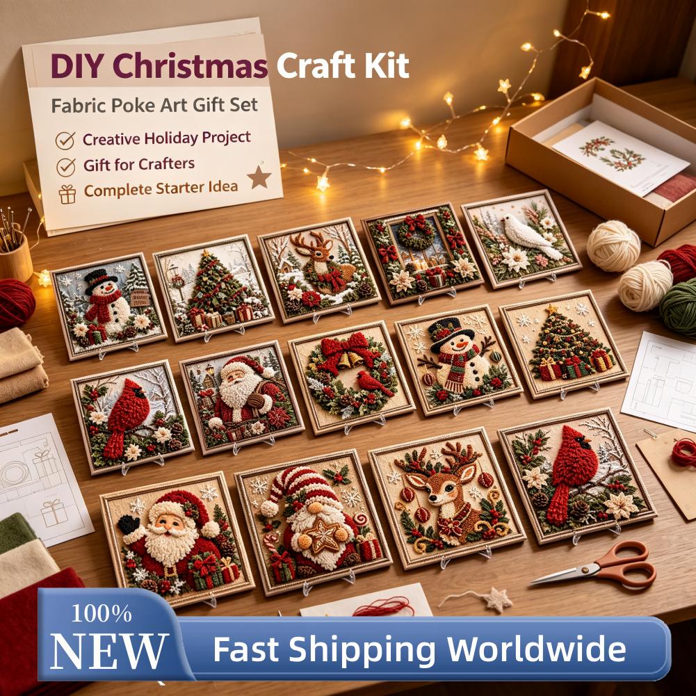 Art Craft Easter - Christmas Fabric Poke Art Kit No