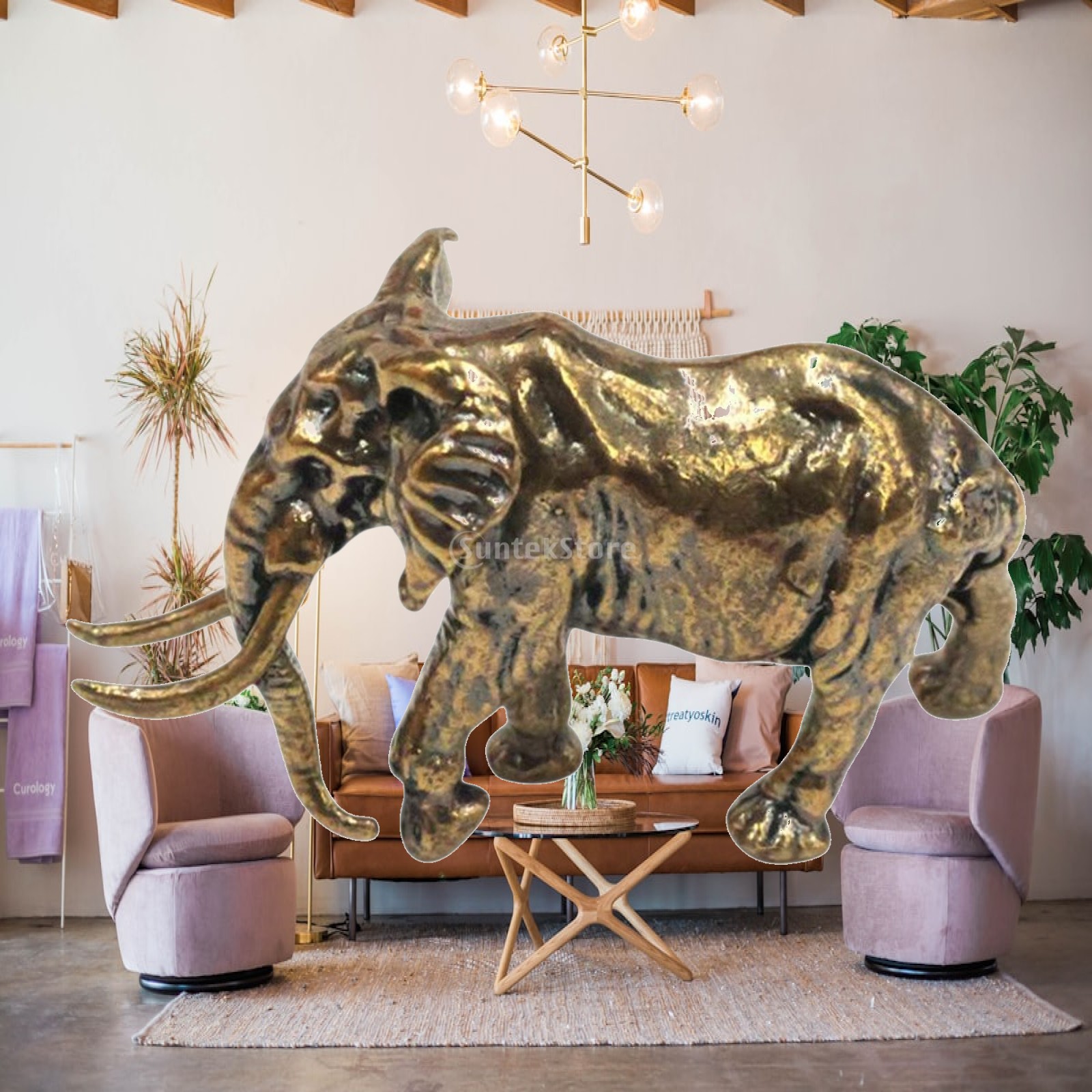 Art Craft Hotel - Brass Elephant Ornament Art Crafts Hand