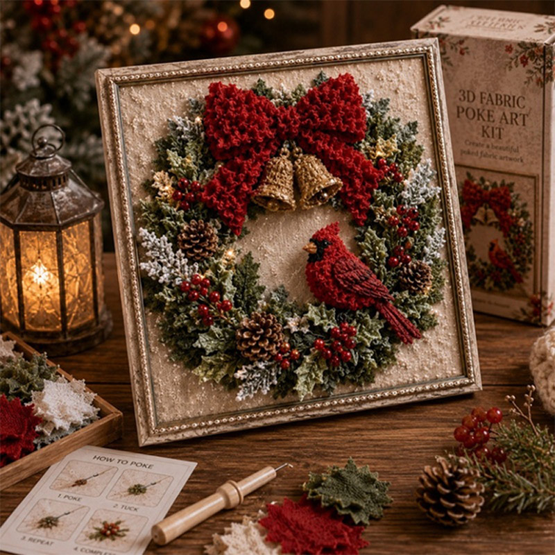 Christmas Fabric Poke Art Kit  - огляд і ціна Art Craft Easter