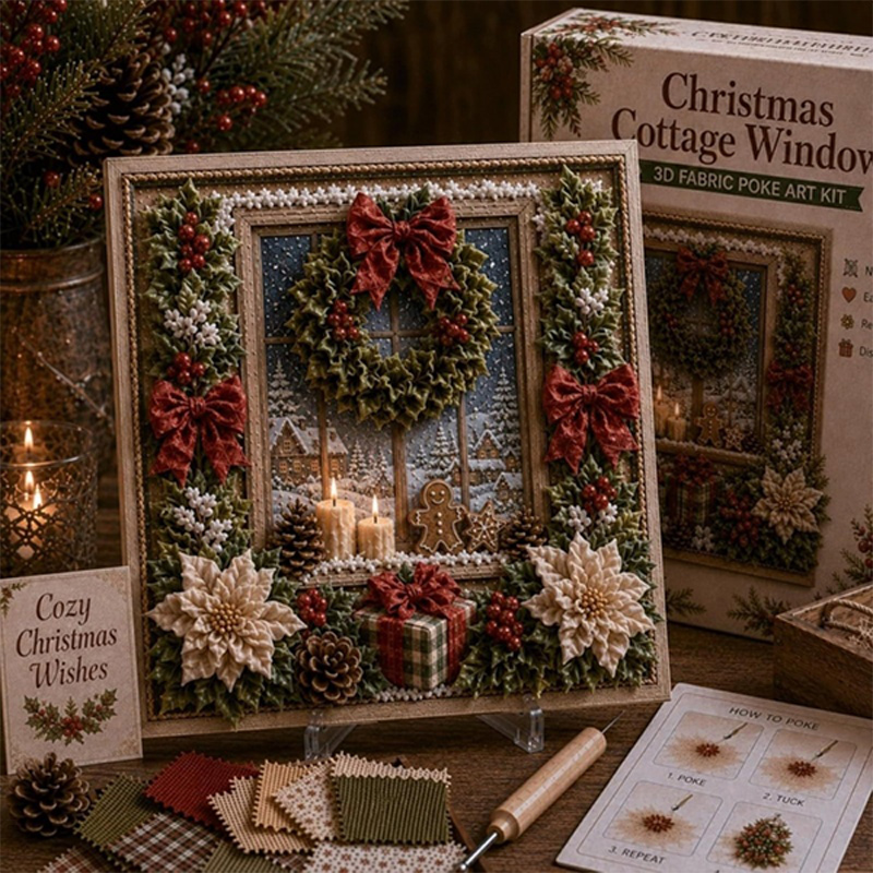 Christmas Fabric Poke Art Kit  - огляд і ціна Art Craft Easter