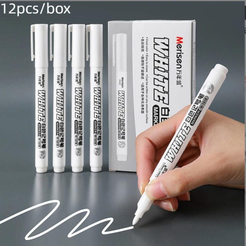 12pcs/Box Permanent White Mark - огляд і ціна Box Art And Craft